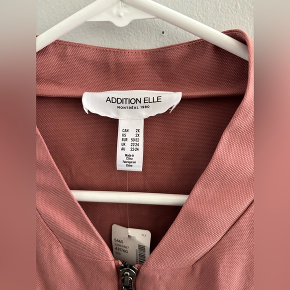 Additional Elle Women's Pink Bomber Light Weight Jacket - Picture 3 of 10